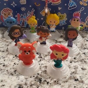 Disney 100 McDonald's Happy Meal Character Figurine Collection Set Of 9